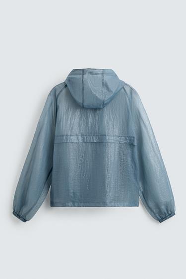 BLOUSON COURT TECHNIQUE LÉGER - Bleu clair de Zara - Image 7