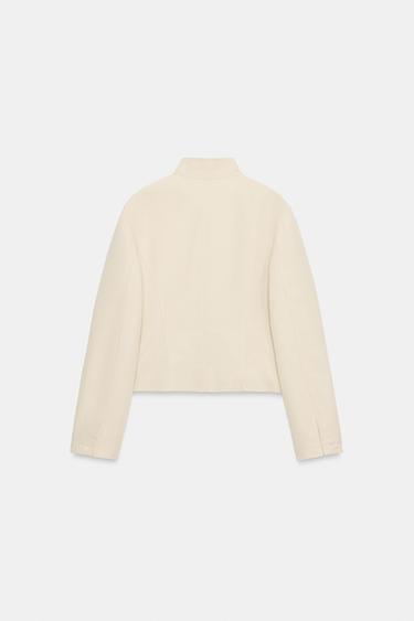 VESTE CROISÉE À BOUTONS - Beige de Zara - Image 6