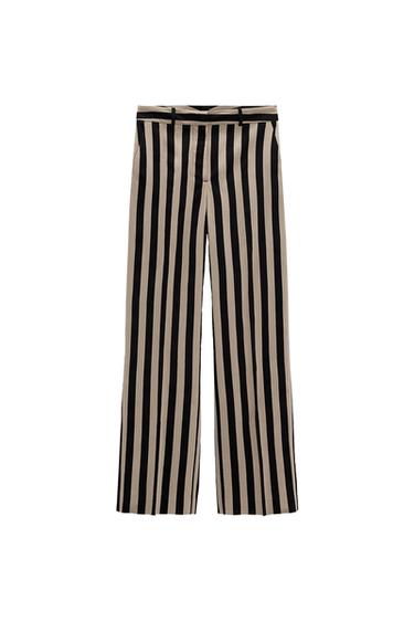 STRIPED STRAIGHT LEG PANTS