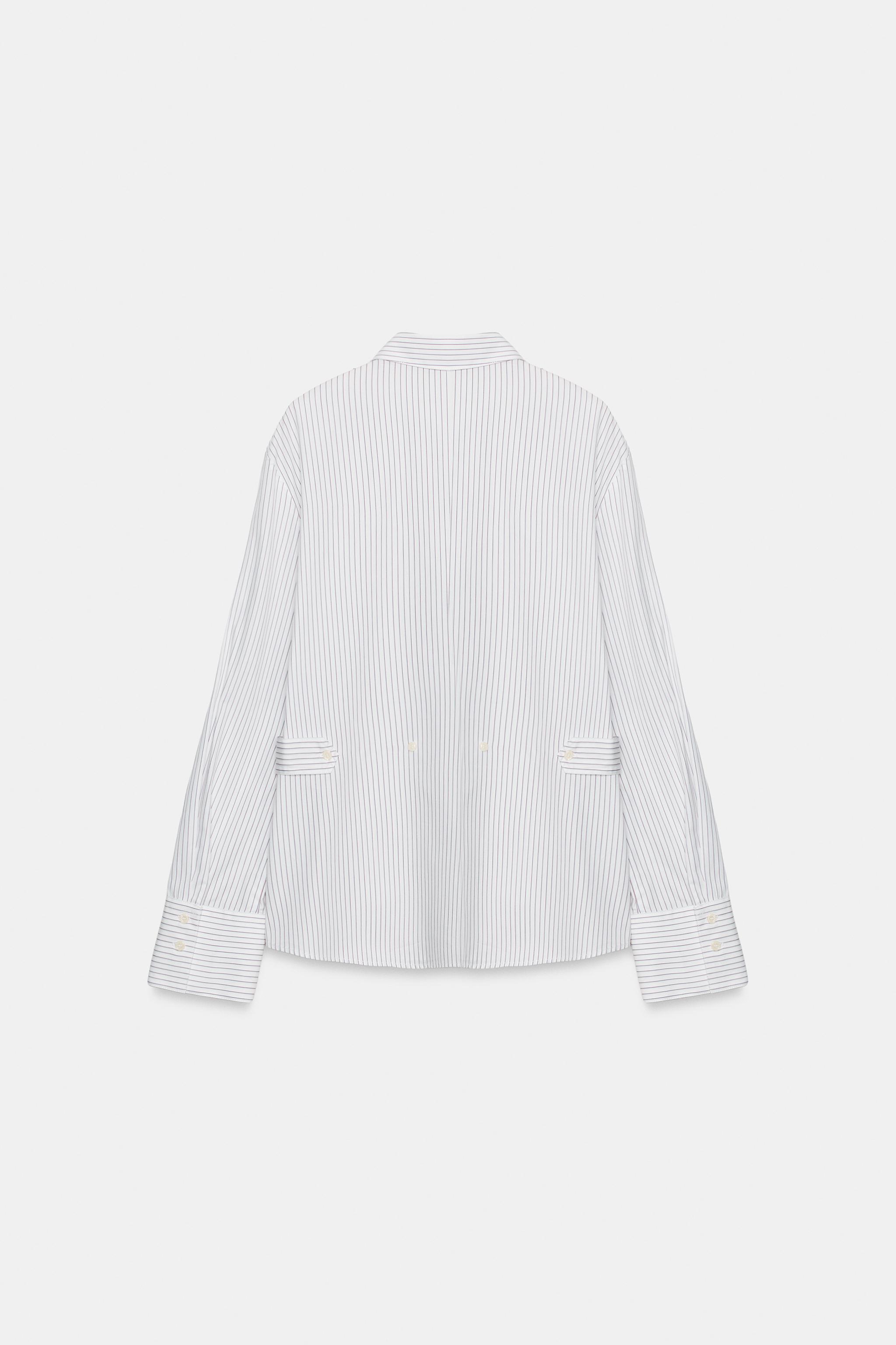 ZW COLLECTION STRIPED SHIRT WITH WAIST LOOPS