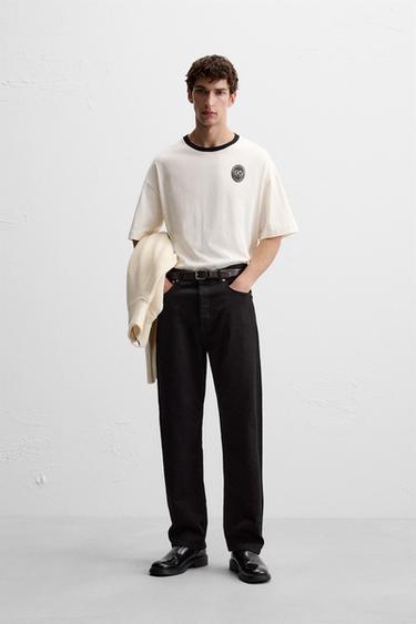 CONTRAST PRINT T-SHIRT - Oyster-white by Zara - Image 0