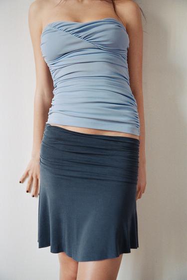 ASYMMETRIC MINI SKIRT - Blue by Zara - Image 2