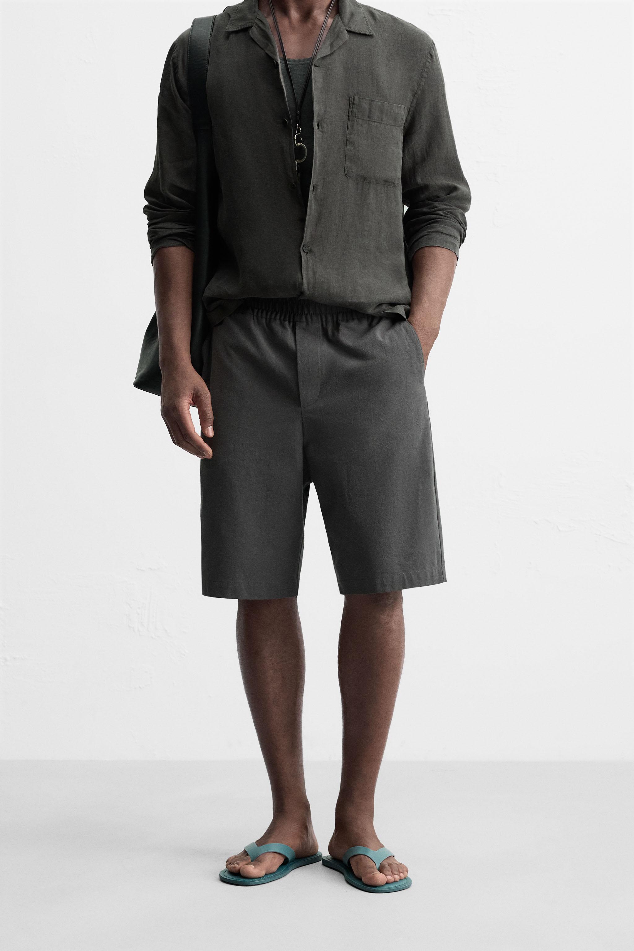 BERMUDA COUPE DÉCONTRACTÉE EN COTON