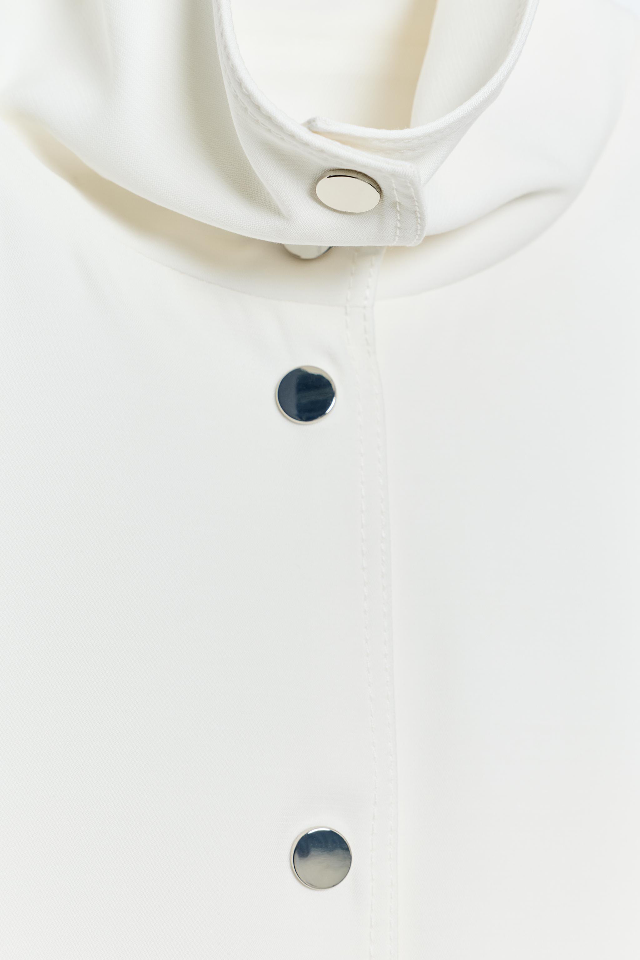 ハイネック ボンバージャケット - オフホワイト | ZARA Japan / 日本