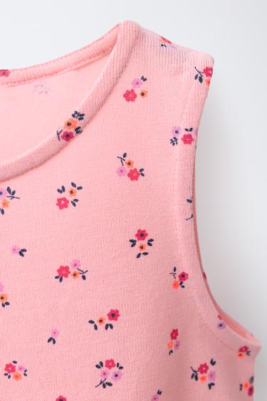 ENSEMBLE T-SHIRT ET SHORT IMPRIMÉ FLEURS - Rose délavé de Zara - Image 2