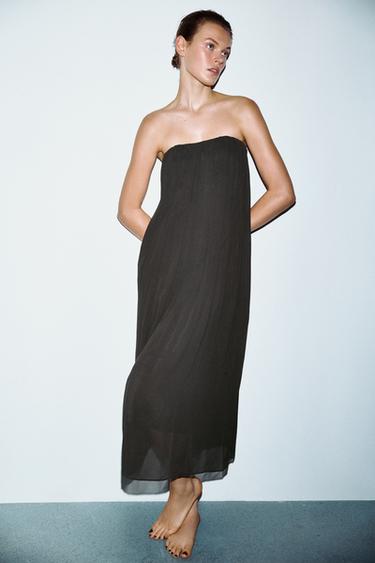 ΜΙΝΤΙ ΦΟΡΕΜΑ ΣΤΡΑΠΛΕΣ - Βαθύ γκρι του Zara