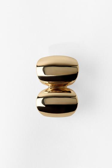 טבעת מתכת כפולה - מוזהב של Zara