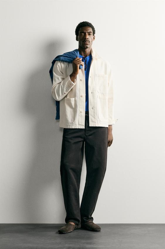 CAZADORA RELAXED FIT BOLSILLOS - Crudo de Zara - Imagen 0