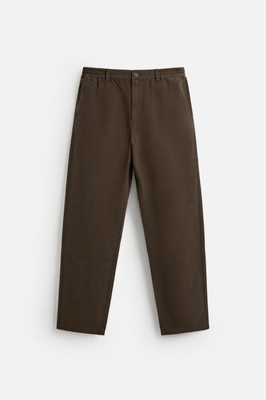 PANTALON CANVAS DÉLAVÉ - Sable de Zara - Image 6