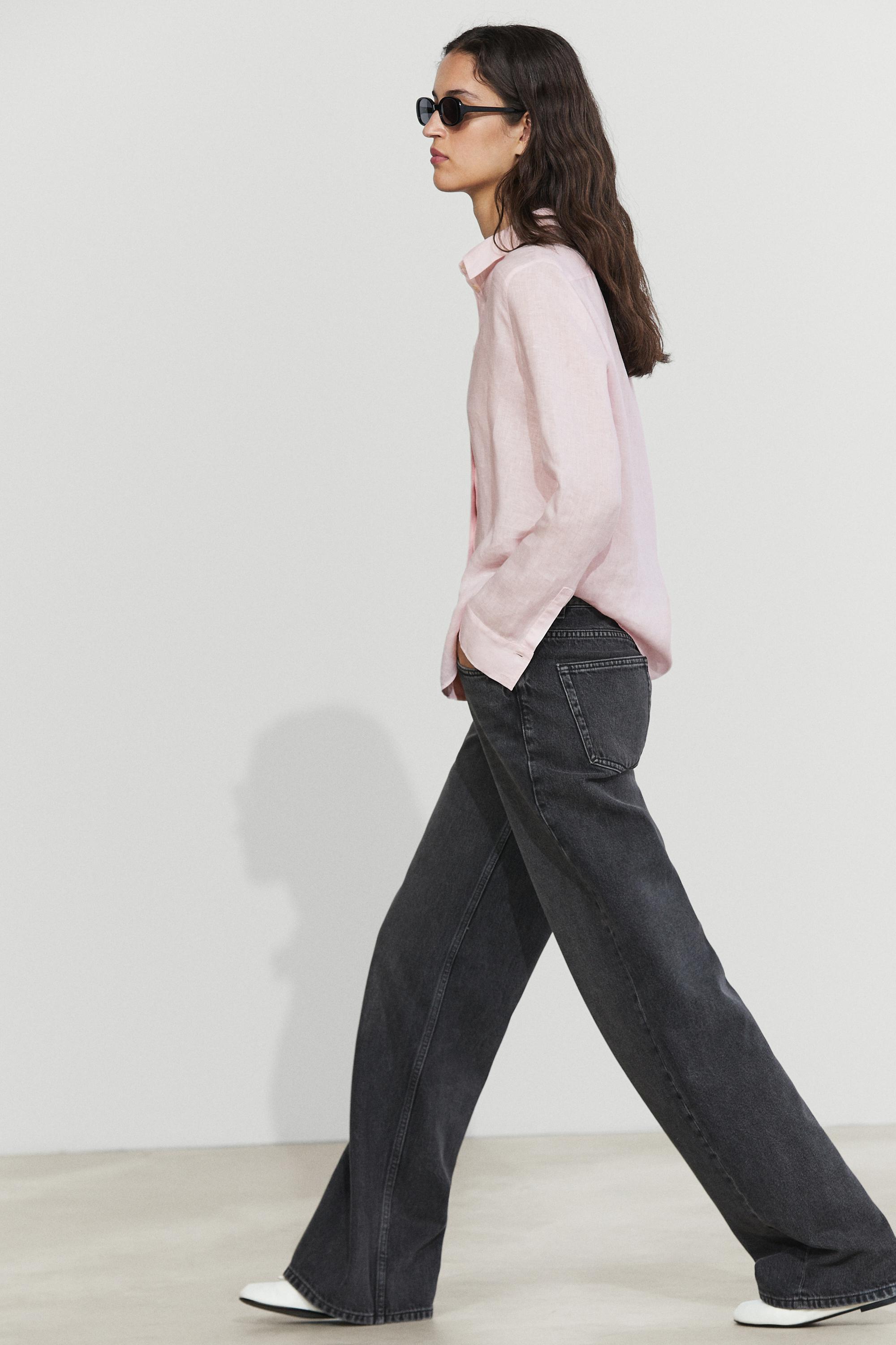 Flowing 100% linen shirt