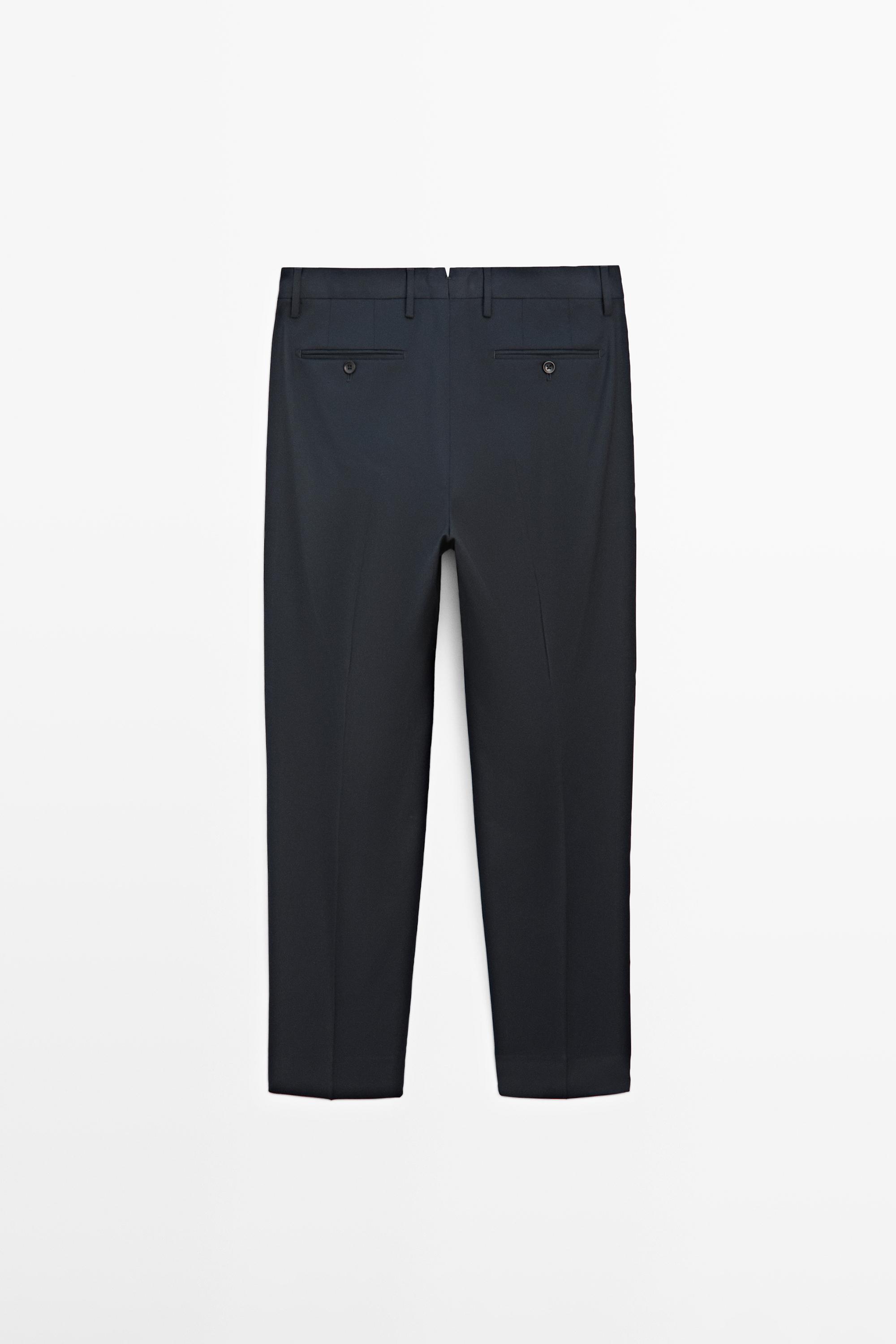 Cold wool suit trousers — Navy blue