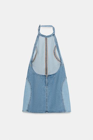 Z1975 HALTER MINI DRESS WITH OPEN BACK - Mid-blue by Zara - Image 6