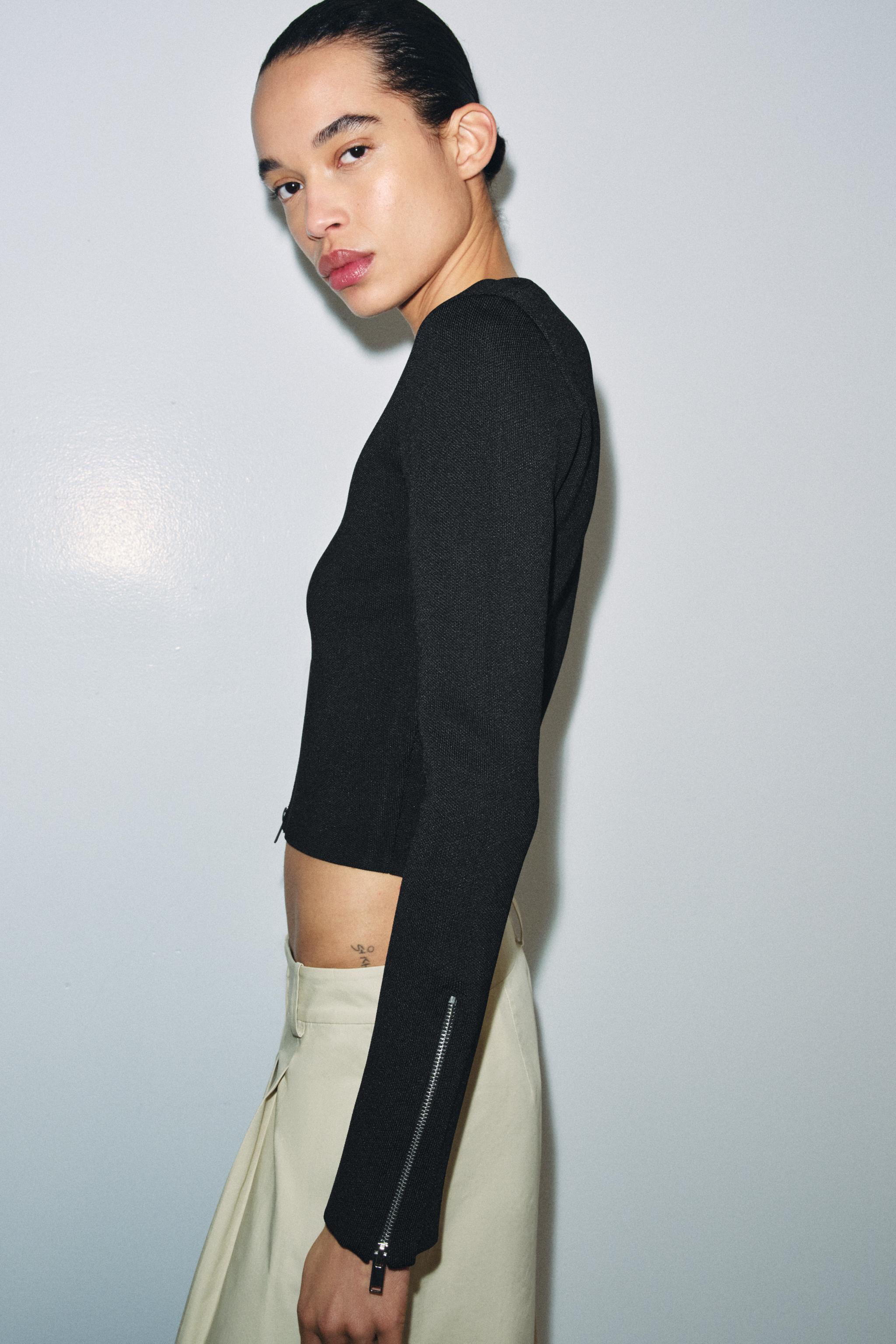 ZIPPERED CARDIGAN