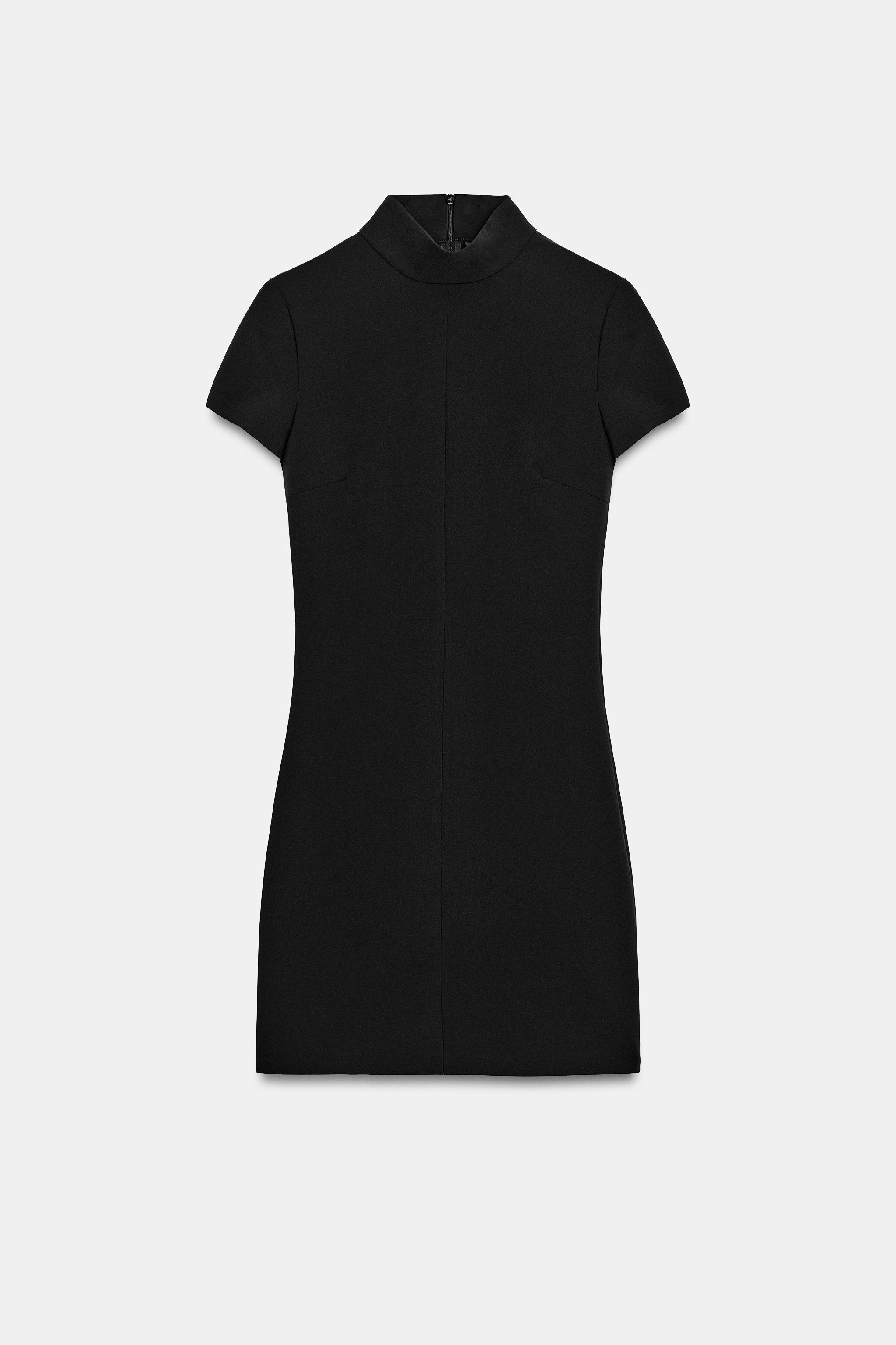 Женские платья Zara SHORT SLEEVE MINI DRESS — фото 6