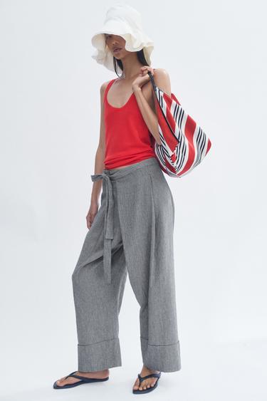 FINE KNIT SLEEVELESS TOP - Red by Zara