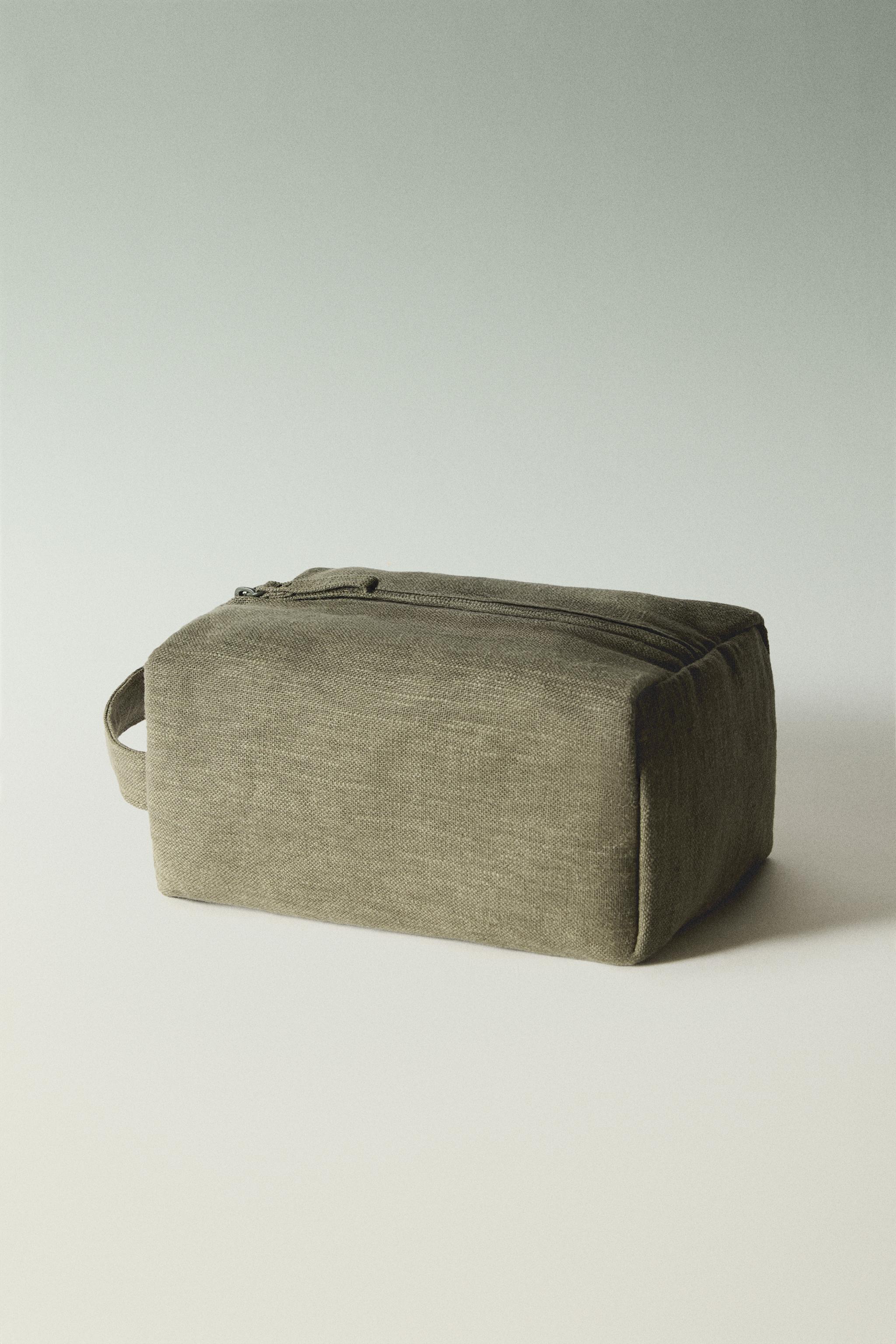 SMALL LINEN MAKEUP BAG