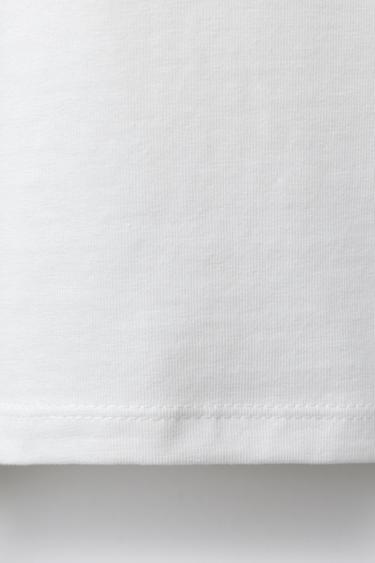 BASIC EMBROIDERED HEART T-SHIRT - White by Zara - Image 3
