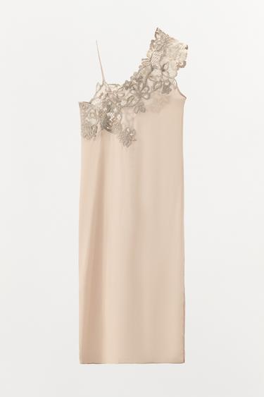 LIMITED EDITION ASYMMETRIC CROCHET DRESS - Pink by Zara - Image 5