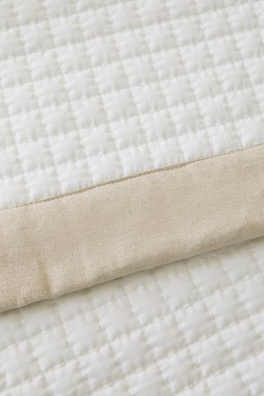 MICROVEZEL BEDSPREI - wit van Zara