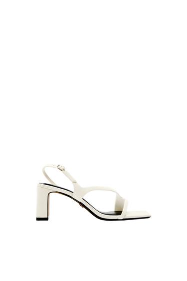 WIDE HEEL LEATHER SANDAL