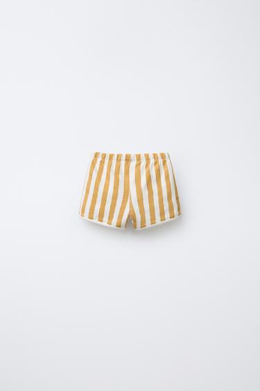STRIPED BERMUDA SHORTS - Ecru by Zara - Image 1