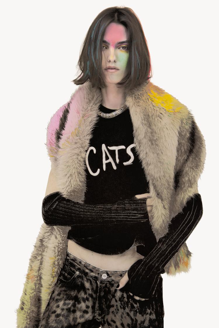 Camiseta efecto lavado cats