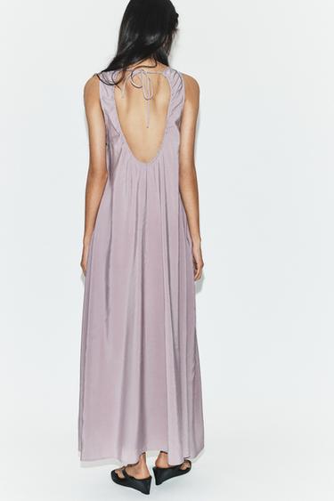 FLOWING MIDI DRESS - Dusty mauve by Zara