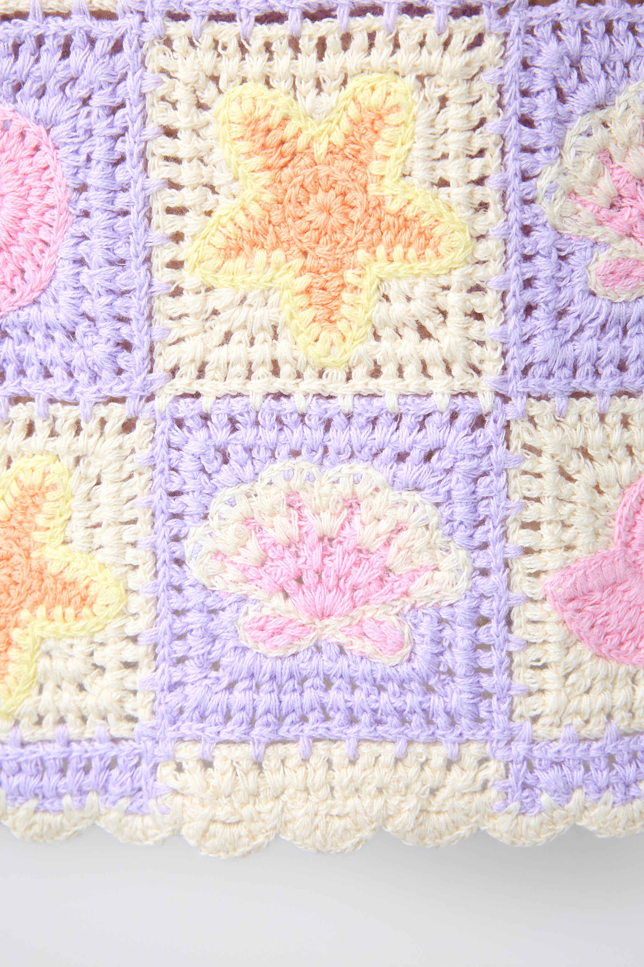 CROCHET KNIT DRESS WITH SEA MOTIFS