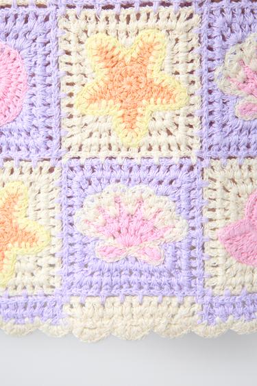 ROBE EN MAILLE CROCHET MOTIFS MARINS - Lilas de Zara - Image 3