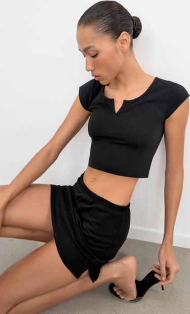 MINI JUPE-SHORT - Noir de Zara - Image 5