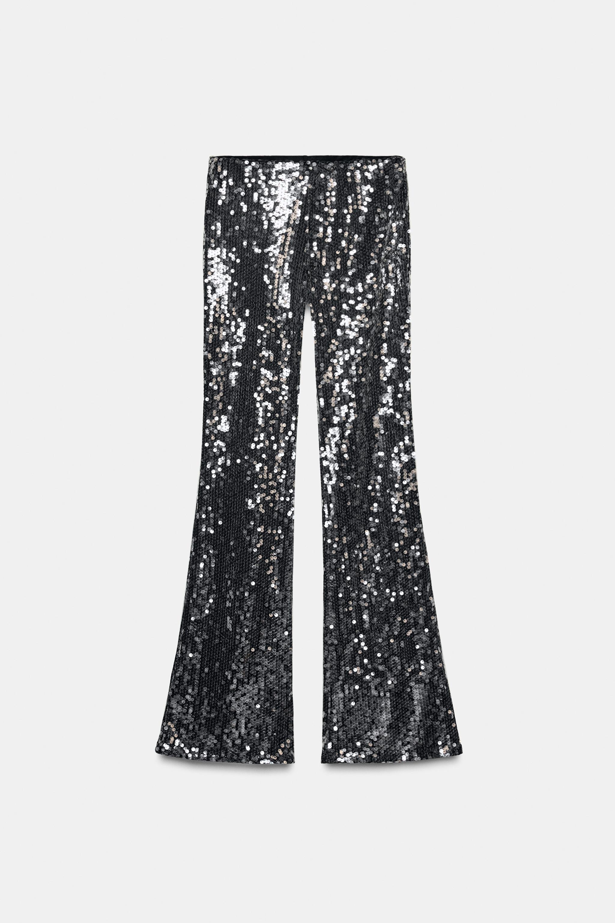 FLARE SEQUIN PANTS