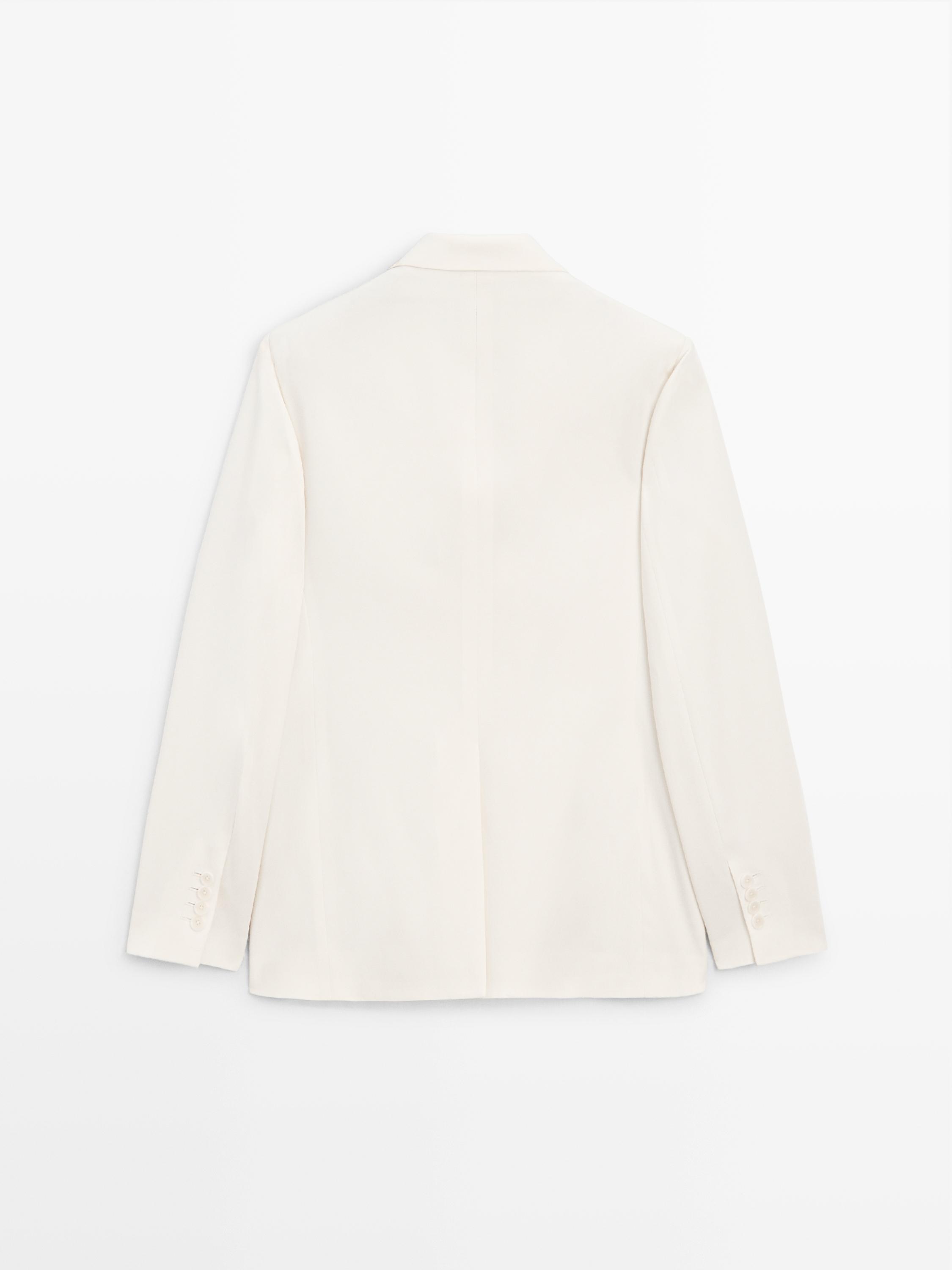 Wool blend crossover blazer - LIMITED