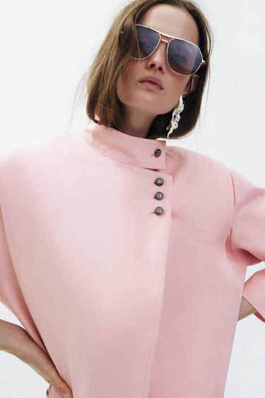 ZW COLLECTION DOUBLE-BREASTED JACKET - Pink by Zara