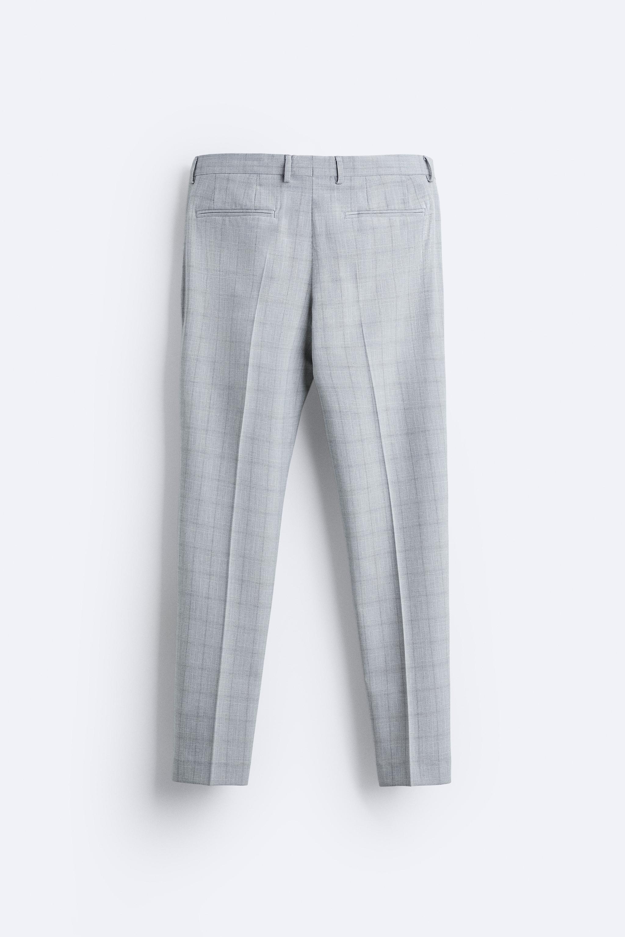 Zara mens cheap check trousers