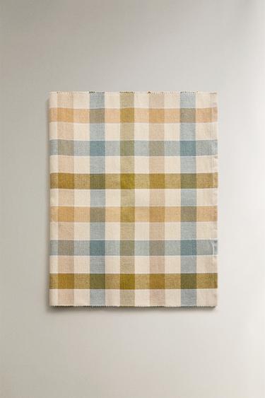 CHEMIN DE TABLE CÔTELÉ CARREAUX - Bleu de Zara - Image 4