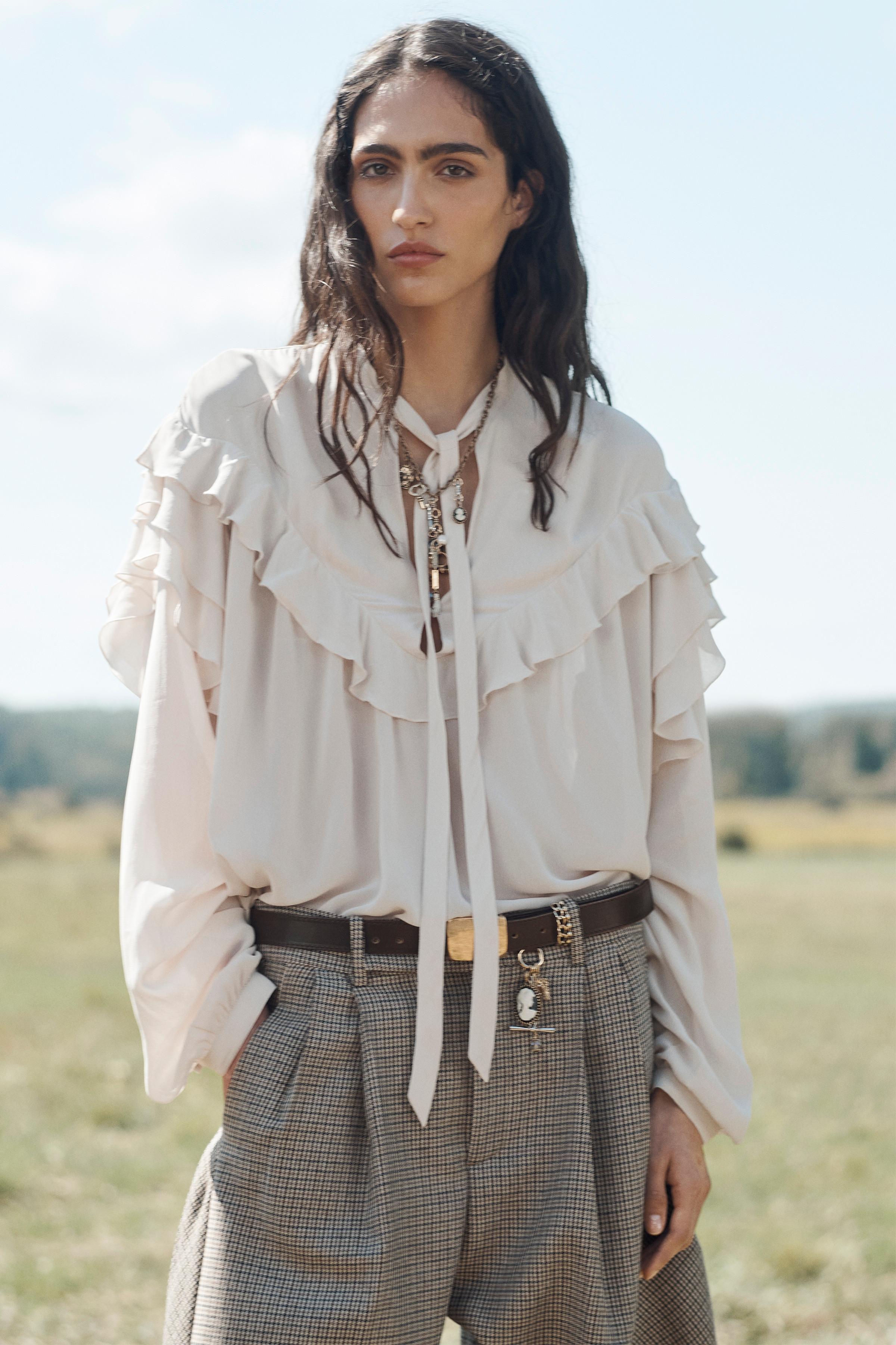 yori ムネポケットフリルシャツジャケット