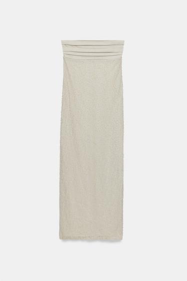 BEADED BANDEAU DRESS - Light green by Zara - Image 5