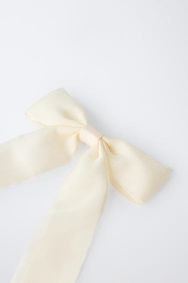 NŒUD BARRETTE EN ORGANZA - Blanc de Zara - Image 1