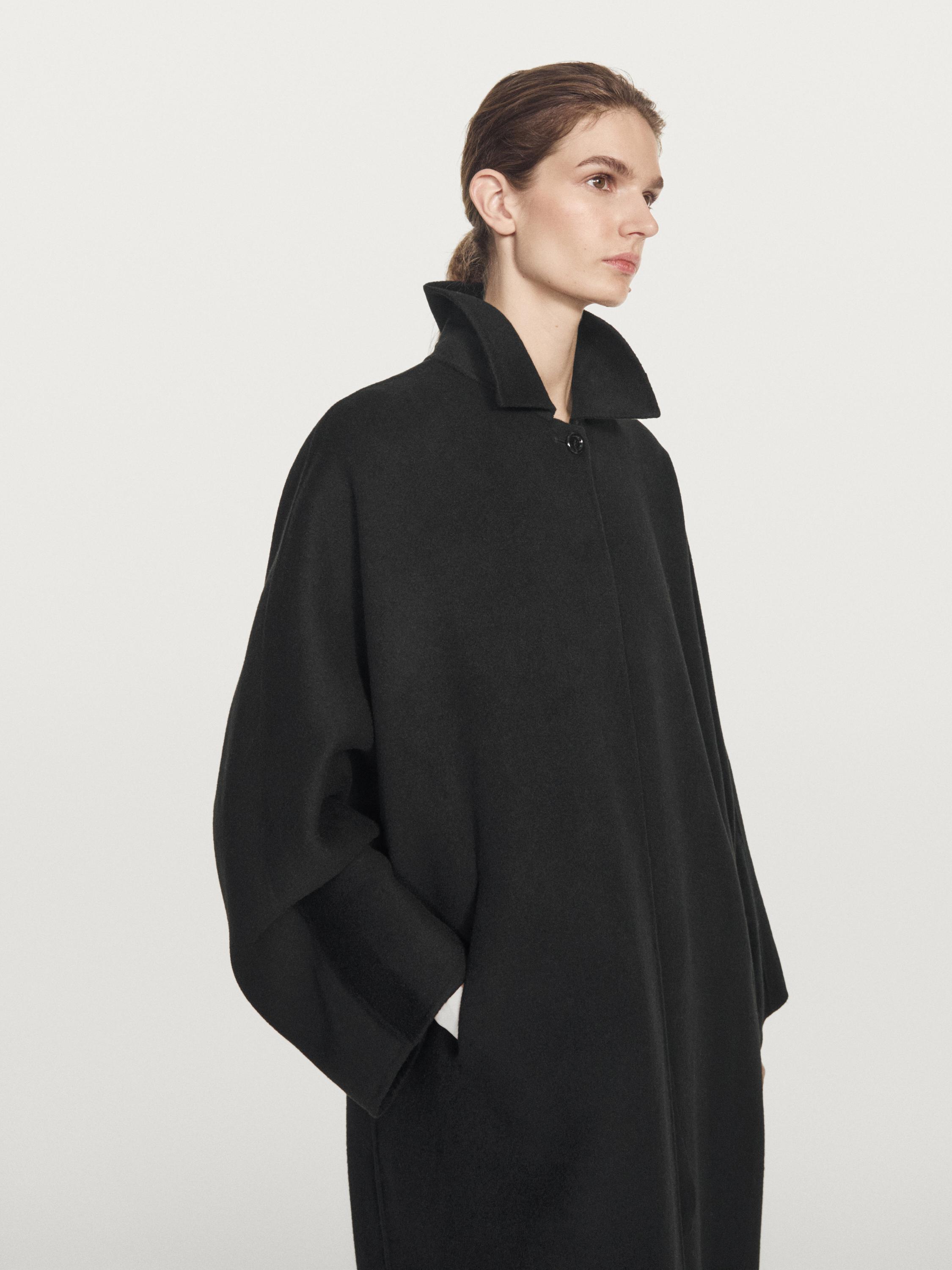 Manteau long à manches chauve-souris