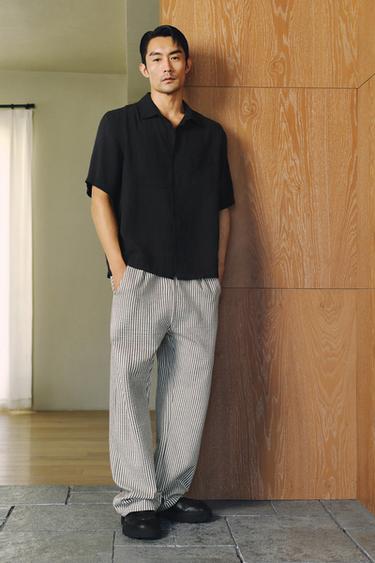 Zara 飄逸休閒版襯衫 - 黑色