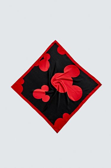 MICKEY MOUSE SILHOUETTE SCARF HARRY LAMBERT FOR ZARA X DISNEY - Red / Black by Zara