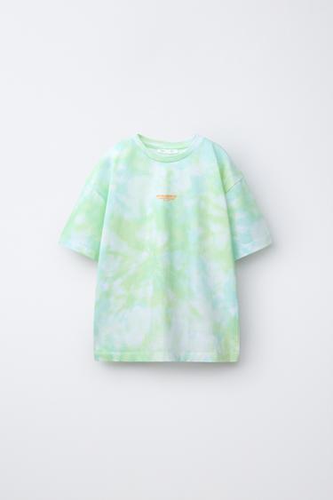 6-14 YEARS/ TIE DYE TEXT PYJAMAS - Green by Zara - Image 1