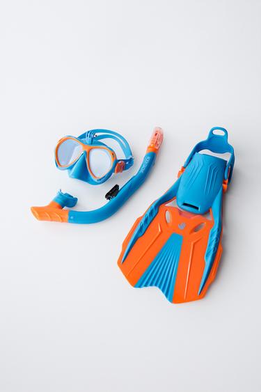 ZARA X BODY GLOVE © SNORKEL AND FLIPPERS SET - Blue by Zara
