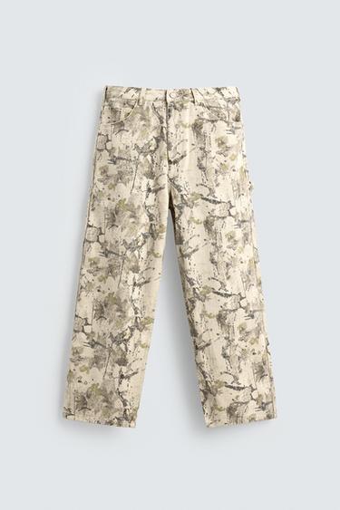 ABSTRACT PRINT BAGGY FIT CARPENTER TROUSERS - 028 by Zara - Image 6