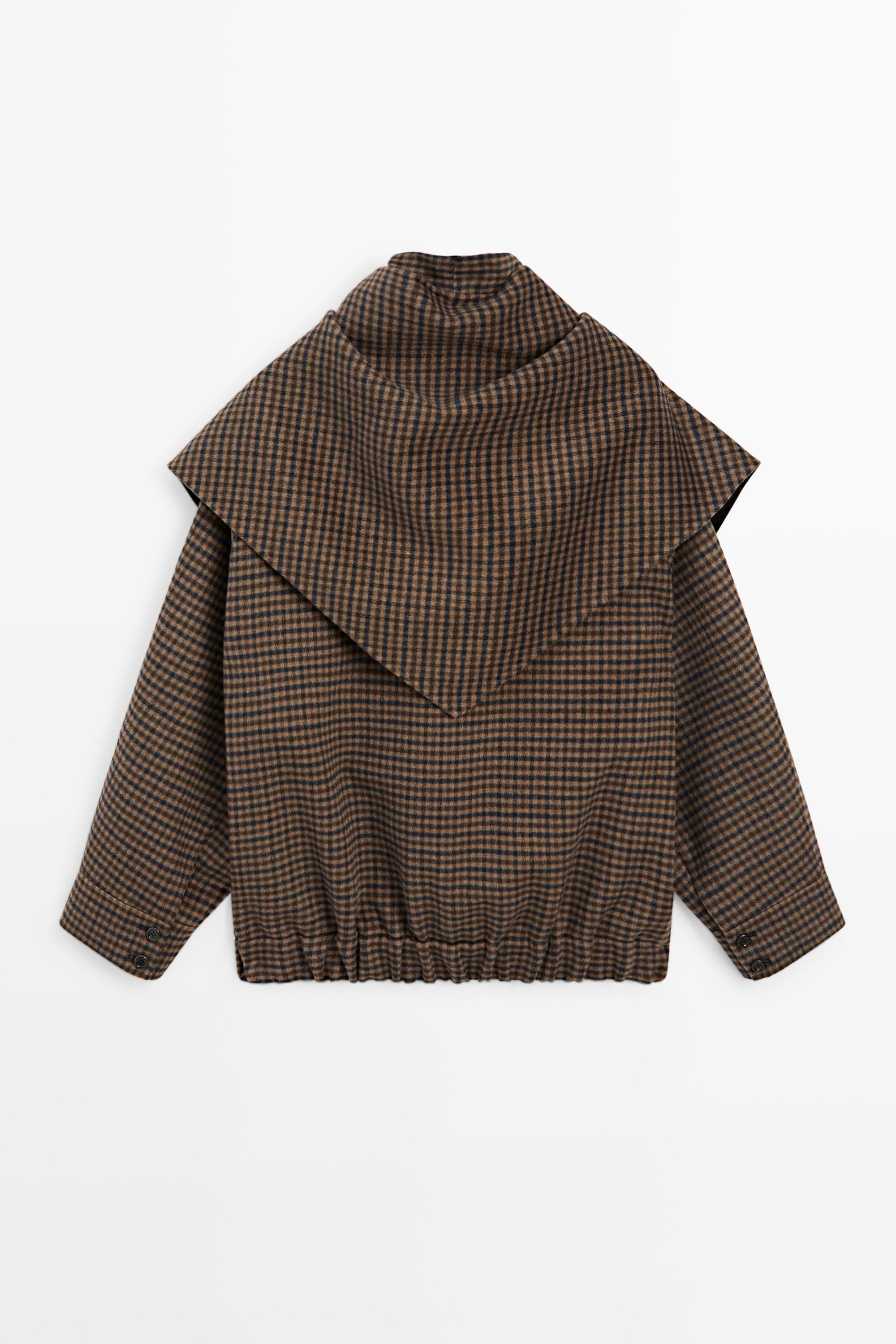 Veste bomber vichy avec foulard