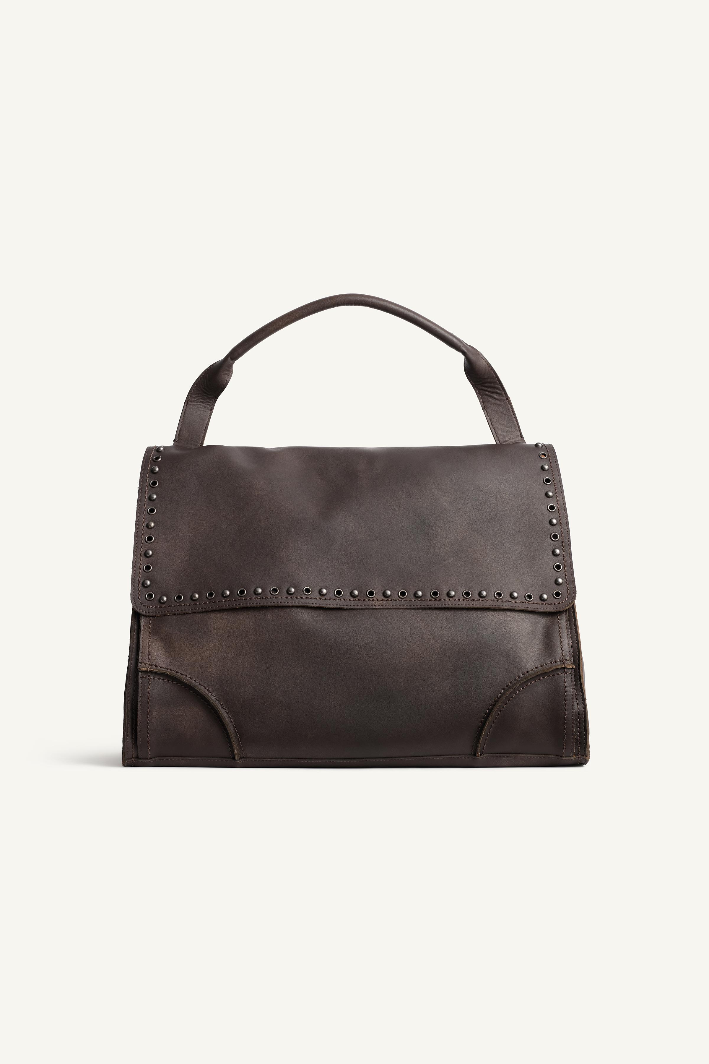 SAC BANDOULIÈRE EN CUIR À CLOUS