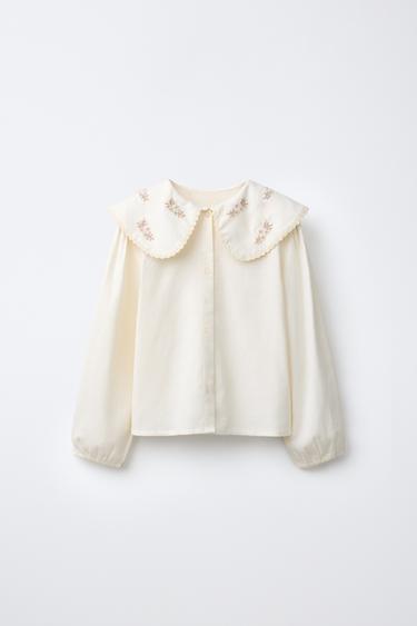 2-6 ANS/ PYJAMA FLEURS BRODÉES - Écru de Zara - Image 1