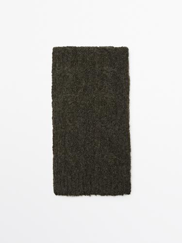 Bufanda trenzada con alpaca - Verde de Zara - Imagen 0