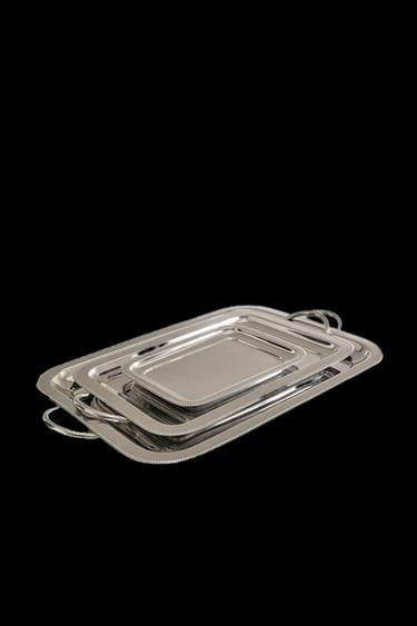Zara RECTANGULAR STEEL TRAY - Steel