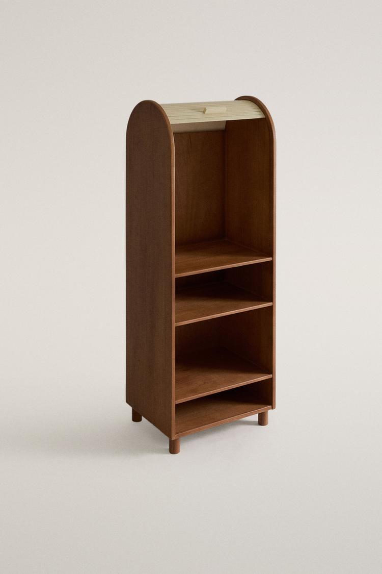 SLATTED DOOR SHELVING UNIT — Cream